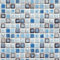 Hode Mosaik Klebefolie Selbstklebend Fliesenaufkleber Dekorative Fliesenfolie für Badezimmer Wand Küche Wasserdicht Leicht zu Reinigen Blau 40X500cm Tapeten