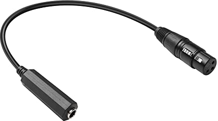 PNGKNYOCN 1/4 a XLR Audio Cable,XLR 3 pines hembra a estéreo 6.35 mm 1/4 TRS hembra adaptador convertidor cable de interconexión(0.3M)