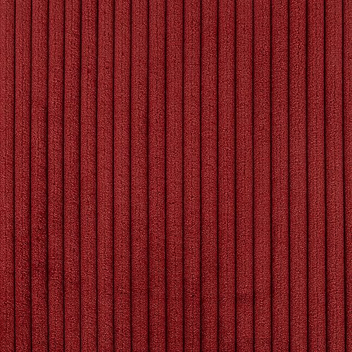 SCHÖNER LEBEN. Cord Polsterstoff Möbelstoff Cord Baby Rib rot 1,45m