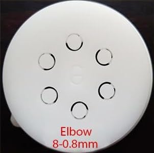 PASTADISC Ellbogen-Nudel-Makkaroni-Formscheibe, passend für Philips automatische Nudel- und Nudelmaschine, kompatibel mit Philips Pastamaker-Aufsatz, Küchengeräte (Ellenbogen-Makkaroni, 8 x 0,8 mm)
