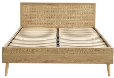 BAÏTA Doppelbett INES Rattan 140 x 190 cm Lattenrost inkl
