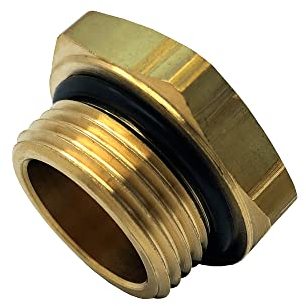 SAMETRUCK Verschlussschraube M12x1,5 M14x1,5 M16x1,5 M22x1,5 Blindschraube mit Dichtung Verschlussstopfen Verschraubung Universal Messing (M22x1,5)