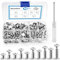 Amentalove Chicago Schrauben Set, 190 Stück Schraubennieten, Bindung Schrauben, Nieten Chicago Button, Edelstahl Schrauben Chicago Kreuzkopf für Diy Buch Foto Leder Dekoration Buchbinderei Werkzeuge