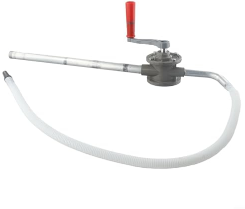GLOBALHUT Pompe à manivelle diesel, 15 litres/min, rotative, à manivelle, pour essence, diesel, carburant, garage, longueur de tube variable, I98DR8FZ5W2A5RFP5ZEWW22R2Z