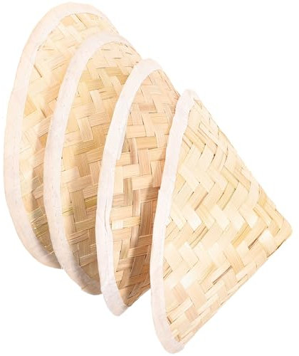 Toyvian 4 Pièces Chapeau en bambou pour Enfants Chapeaux de Riz Chinois Paysans Chapeau Chapeau Asiatique Chapeau Japonais Chapeau Conique Bonnet de Pêche Chapeaux
