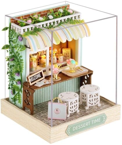 Muteitt DIY Doll House Kit Mini Miniature House Craft Doll Houses Handmade Crafts Miniature Craft Kit for Beginners to Build