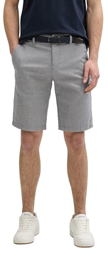 Tom Tailor Slim Chino Shorts, Navy Triangle Print, 40
