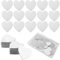 ZOCONE 60 Stück Mini Herz Spiegel - 5cm Selbstklebend Acryl Herzform Klein - Zum Basteln, Aufkleben für Schminke, Wand Deko, Badezimmer - Tragbar