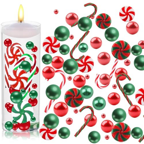 RobLuX 6054 Stück Weihnachtsvasenfüller Floating Pearls Wasserperlen Durchsichtig Wasserperlen für VasenfüLler Weihnachtsdekoration für Party Tischdekoration