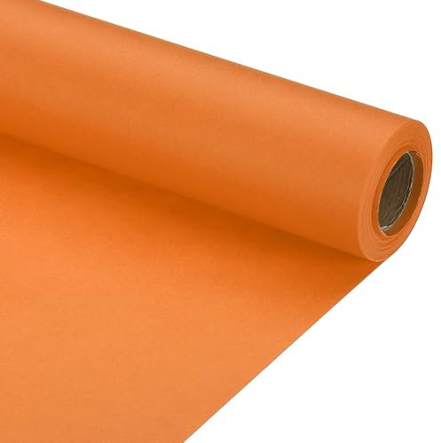 PATIKIL Papier d'Emballage, 12 x 394 (33') Rouleau de Papier Kraft de 70 GSM pour Affiche Tableau d'Affichage, Emballage Cadeau, Orange