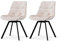 TUKAILAI Esszimmerstühle drehbar 2er-Set, Küchenstuhl mit Samt, Polsterstuhl ohne Armlehnen, Drehstuhl mit Rückenlehne,Metall,Gepolstertem Sitz, für Esszimmer Wohnzimmer Küche Büro, Creme