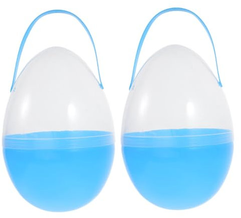 DECOMELODY 2stück Handliche Füllbare Kunststoff- Eier Riesige Osterdeko Für Ostereiersuche Party- Und Überraschungen