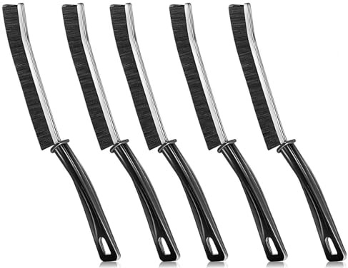 Lot de 5 brosses de nettoyage pour coins de salle de bain, toilettes, cuisine, fenêtres, rainures de porte, joints, brosse de nettoyage en profondeur