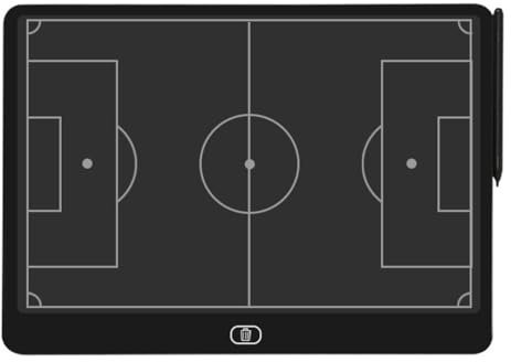 Cpolebev Elektronisches Fußball-Trainingsbrett, 16-LCD-Bildschirm, Strategie-Markierungstafel mit Sperrfunktion für Fußball, Horizontales Fußball