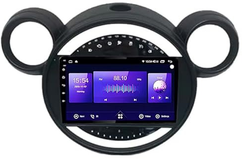 ALOEU Android Autoradio Car Stereo Radio De Coche Pantalla Tactil Coche GPS Navegación para BMW Mini Paceman Countryman R56 R60 07-14 Conecta Y Reproduce Cámara De Respaldo Estéreo De FM/Am/RDS