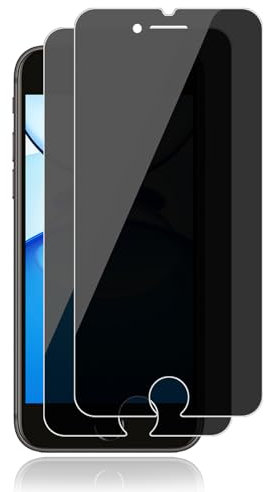 2 Stück Schutzfolie für Panzerglas für iPhone SE 2020/8/7/6/6s Sichtschutzfolie, 3D Schutzglas Sichtschutz für iPhone SE Panzerfolie, 9H Kratzfest Displayfolie, Hohe Empfindlichkeit Blickschutzfolie