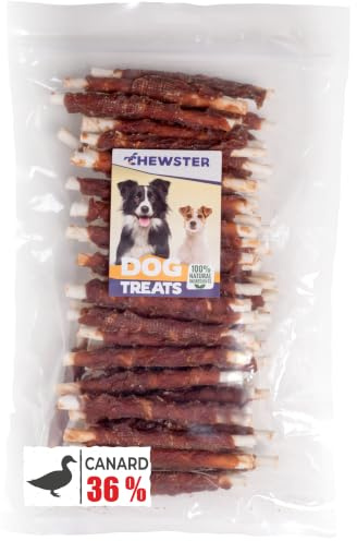 CHEWSTER Bâtonnets à mâcher au Canard - Friandises pour Chien - 800 g
