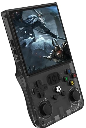 R36MAX Console de jeu rétro avec 64 Go intégré plus de 18 000 jeux classiques, écran IPS de 4,0 720 x 720, système Linux portable, batterie 4000 mAh (noir)