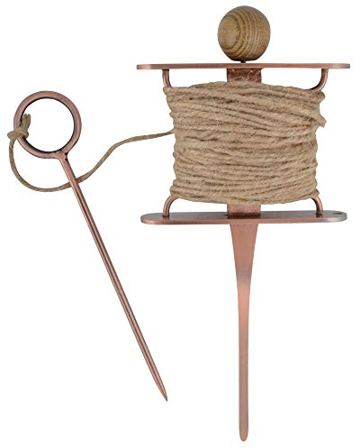 Esschert Design Verkupfertes Pflanzleinen Set, 12 x 5,7 x 27 cm, Juteschnur, 25 m lang, mit Grifföse