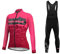 UGLY FROG Damen Winter Warm Thermo Radtrikot Set Fahrradtrikot Langarm Winddicht Fahrrad Kleidung mit Bib Lange Hosen Anzüge Zwei Stücke