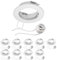 ledscom.de 10 Stück Decken-Einbaurahmen FERE Einbaurahmen weiß matt (LED/Halogen/GU10/MR16/PAR16/50mm) inkl. GU10 Fassung