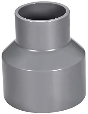 sourcing map PVC Reduzierkupplung DWV Rohrverschraubungen Verbindungsstück 63 mm x 40 mm Grau