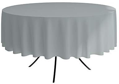 ALOHA Tischdecke Tischtuch Tischtücher Tischwäsche Tischdekoration Tafeltuch Farbe und Größe wählbar (Grau/runden/Ø 100cm)