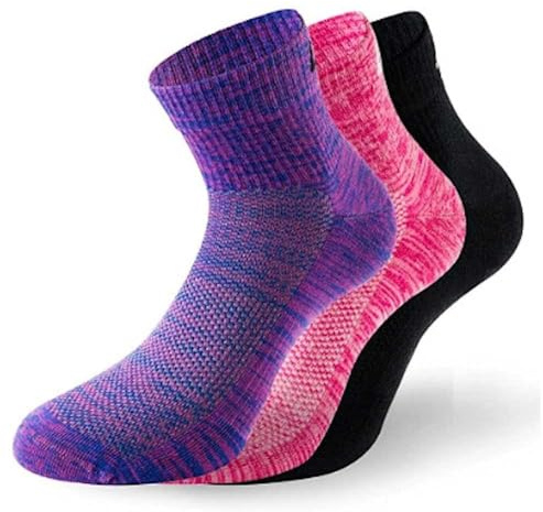 Lenz Performance Quarter Tech Socken, violett/pink/schwarz, 35-38