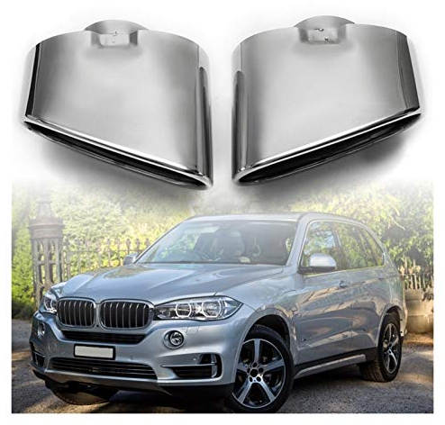 MYDH Auspuffblenden Für BMW X5 E70 2008 2009 2010 2011 2012 2013 2012 Paar Chrom Abgas Dual Tail Rohr Schalldämpfer TIPP Auspuff Endrohr