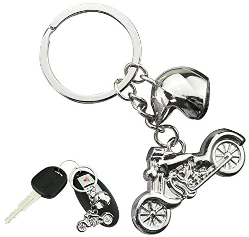 SHENLONG 1 porte-clés 3D en métal pour casque de moto, porte-clés en métal 3D, cadeau pour homme et femme (argenté), Non