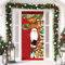 Cubierta Puerta Navidad, 185 x 90cm Navidad Decoración de Cubierta Puerta Placa de Puerta Colgante Banner de Puerta de Garaje Decoración de Favores de Fiesta para Hogar por Dentro y por Fuera