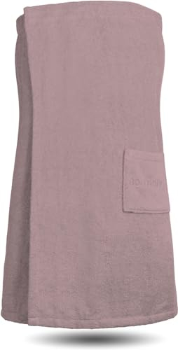 normani Damen Sauna Kilt Saunahandtuch aus 100% Bio-Baumwolle - extra groß ab Größe 44 Farbe Rosa