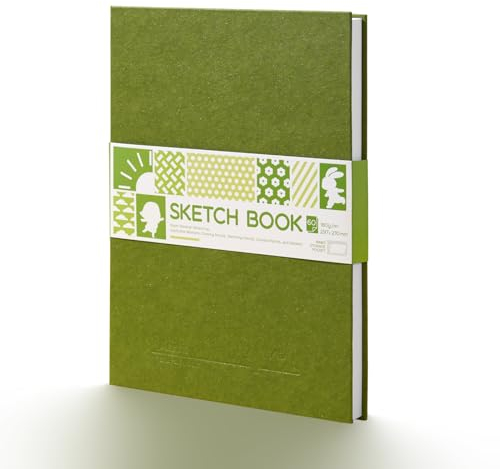 Arrtx Skizzenbuch, A4, flach, Hardcover, 120 Seiten, 180 g/m², säurefreies Kunst-Skizzenbuch für Künstler, Studenten und Anfänger
