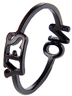 Unisex-Ringe JA NEIN Brief Engagement Hochzeit Brautschmuck Zubehör Robust und kostengünstig Verarbeitete Mode