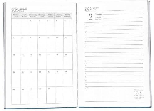 340 Page Daily Planner, Hard Cover Planner Notebook, Workers Planner Notebook, Compact Planner, Daily Planning Notebook, Professional Calendar Notebook, Yearly Organizer Notebook,