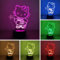 BIRBANN Kitty Lampe, 3D Nachttischlampe Kinder Lampe, Smart Touch 7 Farben LED Lichter, Niedliche Kitty Deko Geburtstag Geschenke Für Jungen Und Mädchen