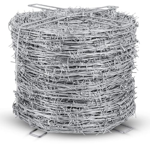 Rotoli Filo Spinato 30m 2mm, Rete di Protezione Anti-Arrampicata, Azienda Agricola Recinzione di Filo Spinato per Balcone, Giardino, Orto