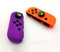 Coque en Silicone Narwhalss pour Switch Joy Con (1 Paire, L/R) – Étui Protecteur Antidérapant avec Capuchons de Stick, Absorption des Chocs et Résistance aux Rayures. (Violet Gauche & Orange Dr)