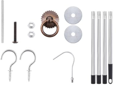 perfk Dachbodentreppen-Ausziehsystem-Hardware-Set, Deckentreppenzubehör, Verlängerungsstange, 1.6 M Zugstange
