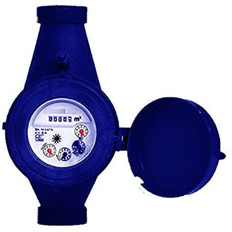 'Zähler Wasser 40 mm Inkjet-Multi Zifferblatt Nylon/Typgenehmigung strandqualität Energie B/Gewinde Eingang und Ausgang 1 1/2 männlich/Durchflussmenge 21 m3/h/Verbindungsstücke enthalten