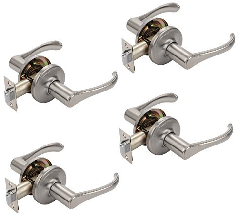 Dynasty Hardware vai-82-us15 Vail Hebel Passage Set, Satin Nickel, Contractor Pack 4-er Packung Satin/Nickelfarben