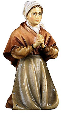 Betende Bauerin 12cm Mod. Original Pastore Grödnertal Holz