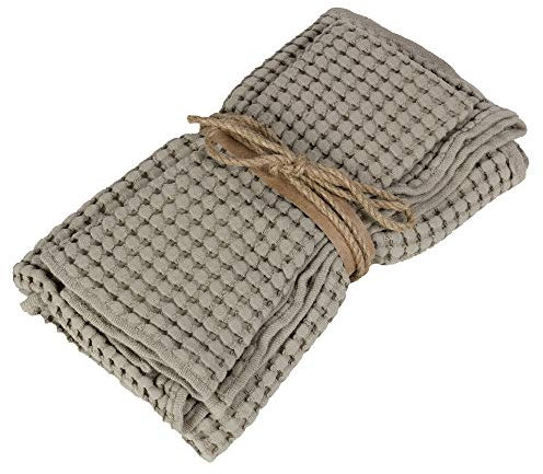 Fazzini Nettare - Coppia Asciugamani Bagno Viso e Bidet. 100% Puro Cotone. Corda