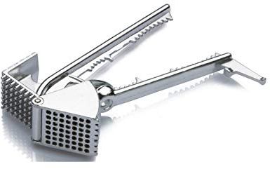 Tredoni Grand Broyeur de Hachoir de Presse-Ail, Dénoyauteur Carottier à Olive & Attendrisseur de Viande Grattoir à Poisson & Casse-Noisette - Moulage d'Aluminium