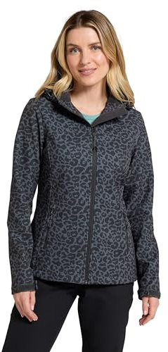 Mountain Warehouse Exodus Womens Softshell Jacket Charcoal (Printed) 14
