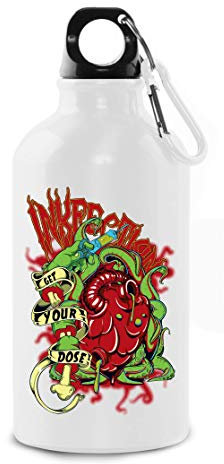 Get Your Dose Zombie Heart Graphic Tourist Water Bottle