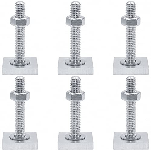 Nuyoah T-Nut Adapter Dachbox Nutensteine Dachträger Nutsteine Set T-Nut M6 x 35mm Nutsteine für Relingträger Kompatibel zu Thule mit Muttern Unterlegscheiben, 6Stk (6)