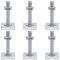 Nuyoah T-Nut Adapter Dachbox Nutensteine Dachträger Nutsteine Set T-Nut M6 x 35mm Nutsteine für Relingträger Kompatibel zu Thule mit Muttern Unterlegscheiben, 6Stk (6)