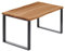 LAMO Manufaktur Esstisch Küchentisch Schreibtisch Couchtisch aus Massivholz, mit Baumkante 120x60x76 cm (AxBxH), Modern, Dunkel/Rohstahl mit Klarlack, LCB-01-A-004-0000M