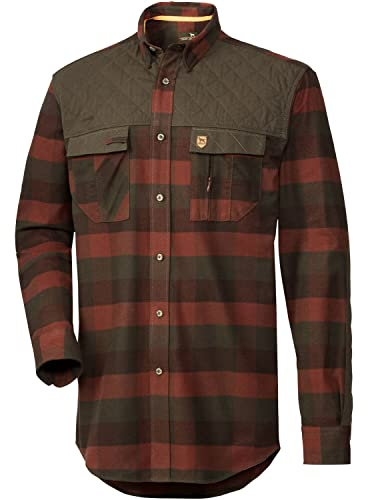 Parforce Jagd-Flanellhemd MAVE2 Grün/Orange kariert M